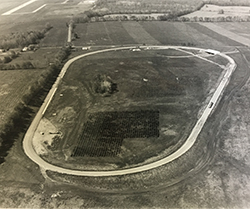 aerial view of LTI test track in black and white